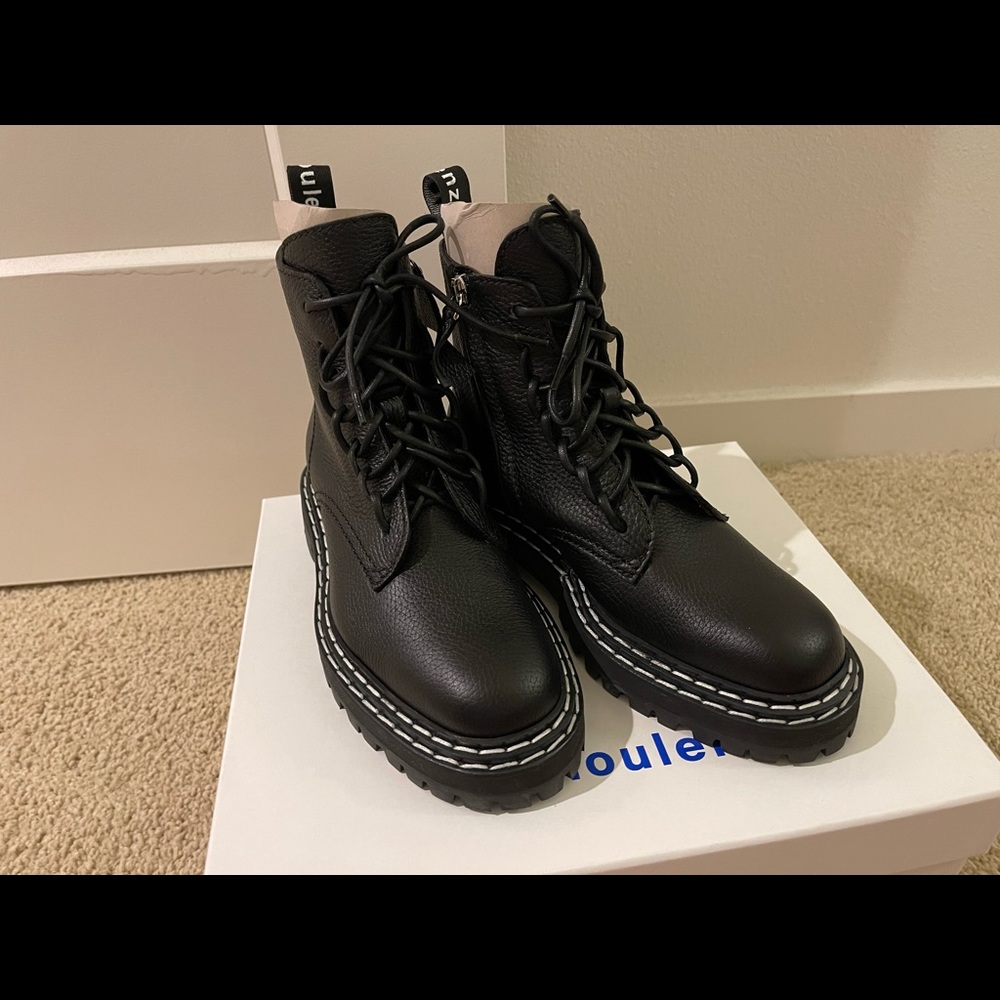 Proenza Schouler Leather Combat Boots